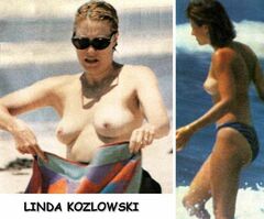 2. Линда Козловски засветила голую грудь